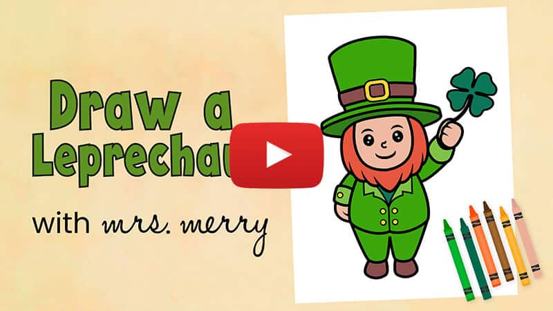 learn how to draw a leprechaun with mrs. merry youtube