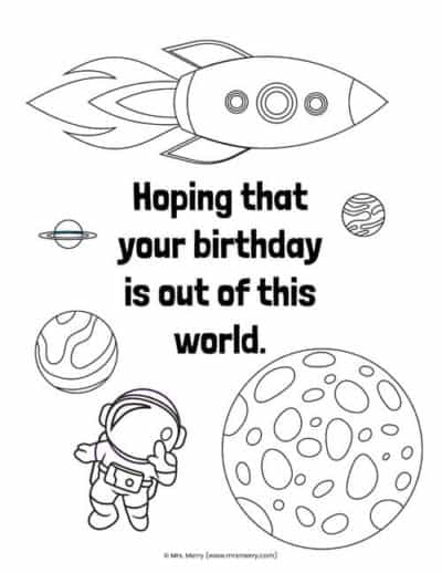 20 Free Happy Birthday Coloring Pages for Kids | Mrs. Merry