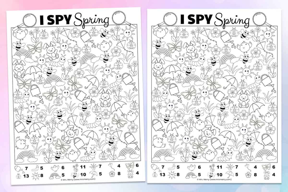 i spy game for kids free printable for spring