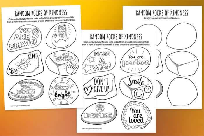 kindness rocks project coloring pages
