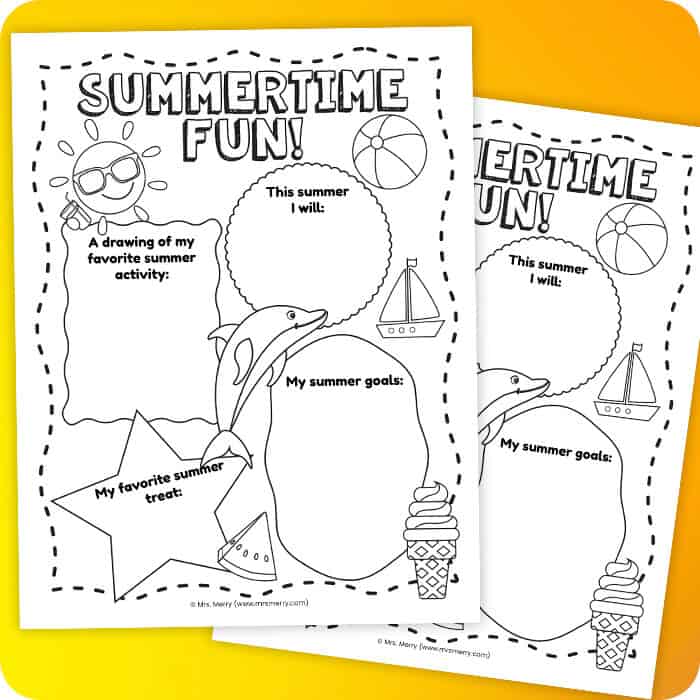 printable summer worksheet for kids