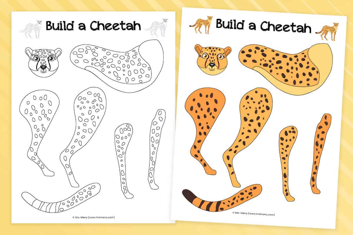 cheetah crafts free printables mrs. merry
