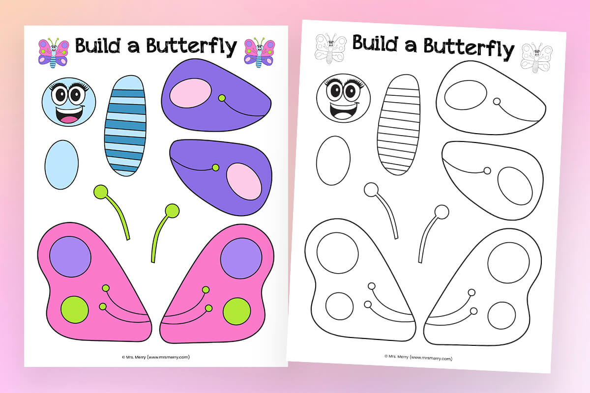 butterfly printable activity for kids