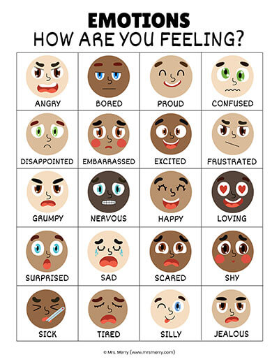 how are you feeling chart for kids printable