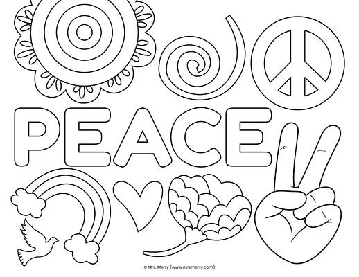 peace mindful coloring pages printables