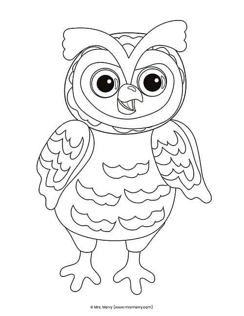 free owl printable template