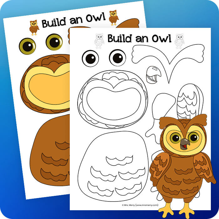 build an owl with a free owl template