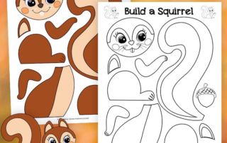 squirrel template preschool craft