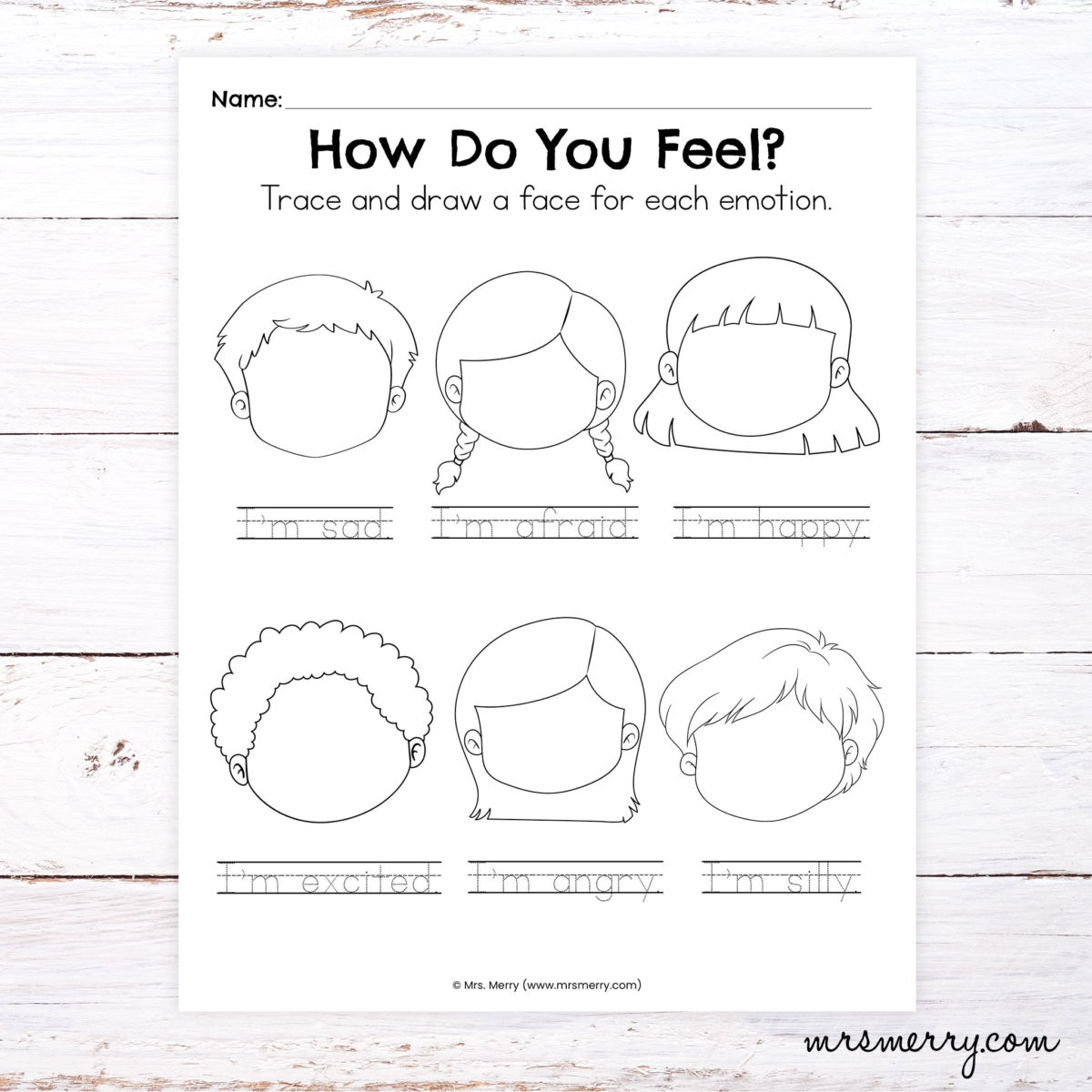 how do you feel emotions worksheet