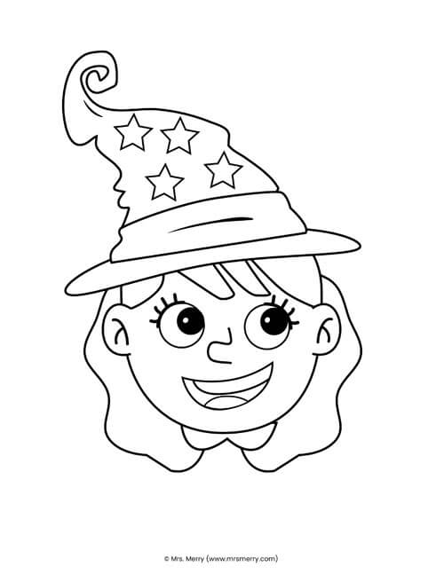 halloween witch coloring page