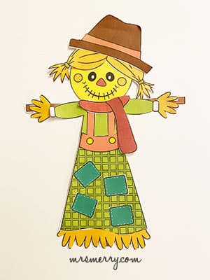 scarecrow cut and paste template