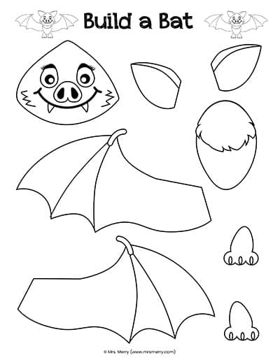 Build A Bat Printable Free Templates Mrs Merry