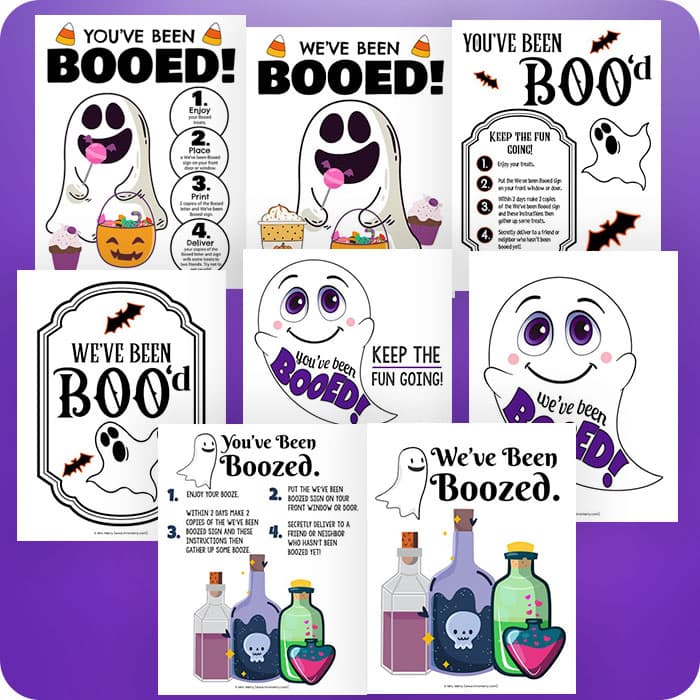 you've been booed sign free printable game