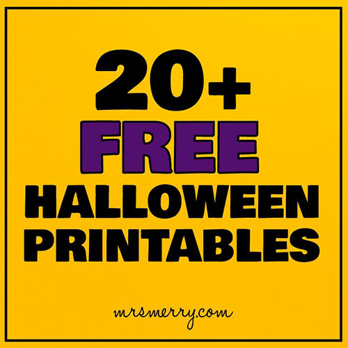 20+ free Halloween printables