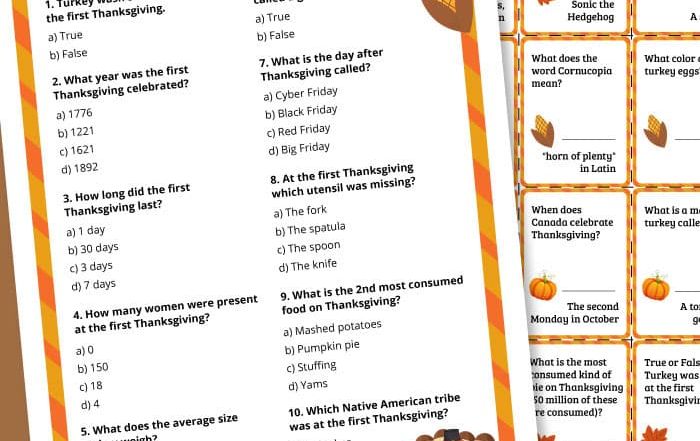 thanksgiving trivia card game free printable