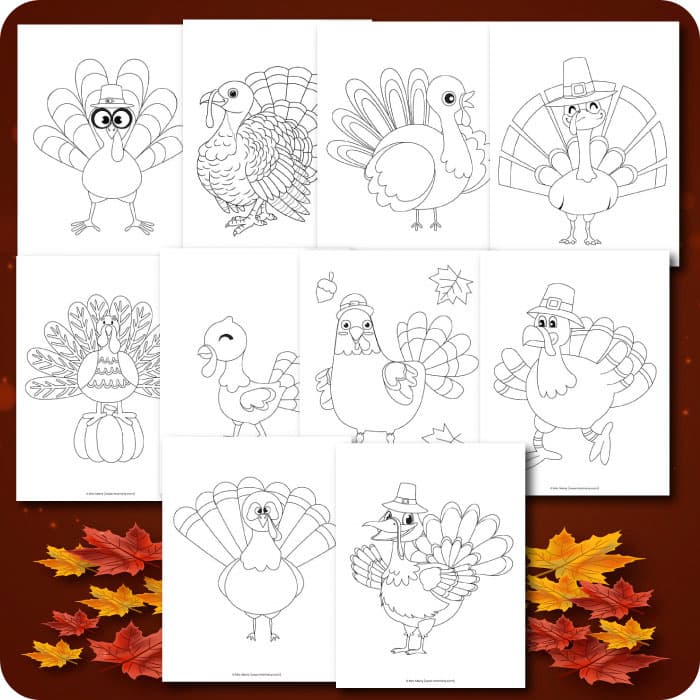 turkey printable coloring pages free