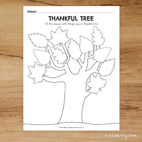 thankful tree fill the leaves with things you're thankful for