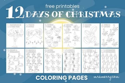 free printables 12 days of Christmas