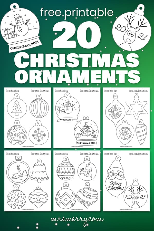 free christmas ornaments printables