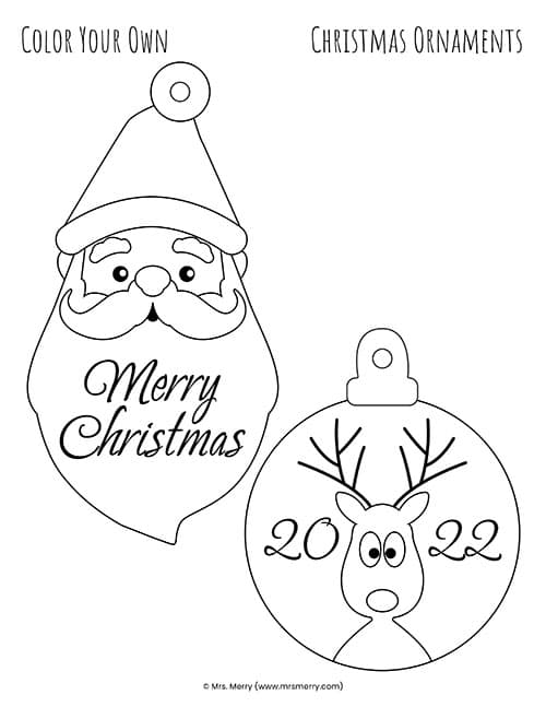 2022 ornaments santa reindeer