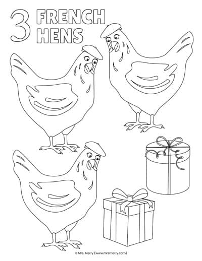 Third day of Christmas: Three French Hens