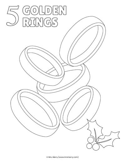 Fifth day of Christmas: Five Golden Rings