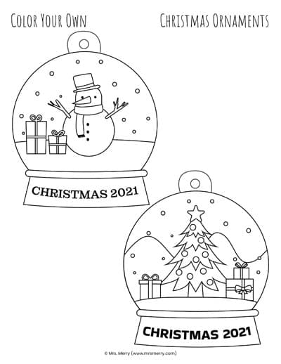 christmas 2021 DIY snow globe ornaments