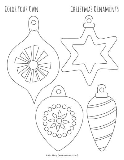 baubles christmas ornament printables