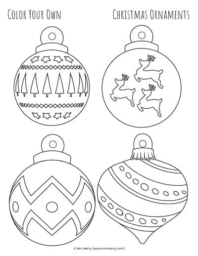 ornaments templates free printables