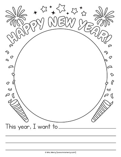 this year new year's goals worksheet printable