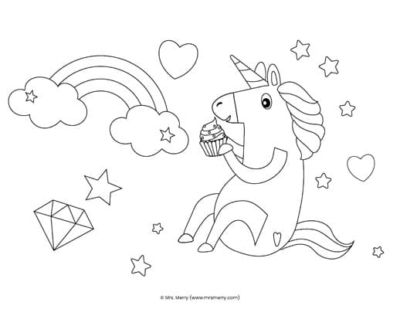 funny unicorn coloring pages printables
