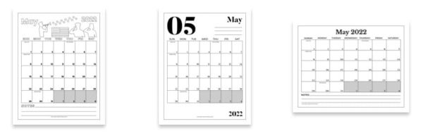 free printable may calendar PDF