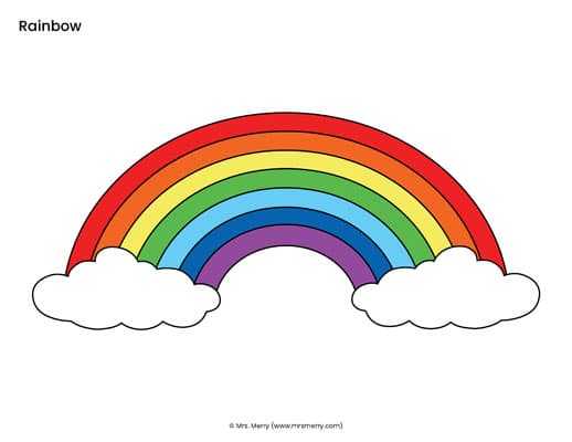 large rainbow template