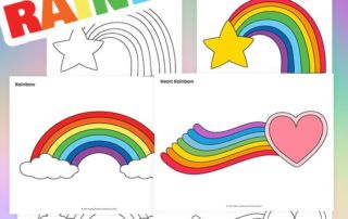 printable rainbow color pages