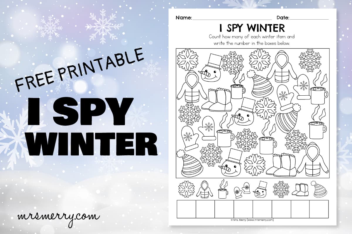 i spy winter printable worksheet