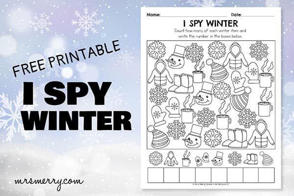 winter i spy printable free
