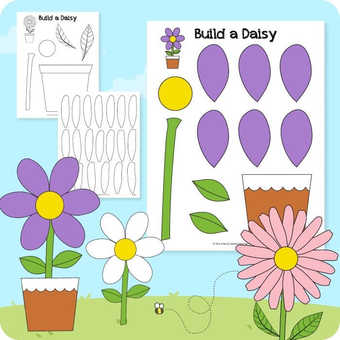 free daisy flowers printable