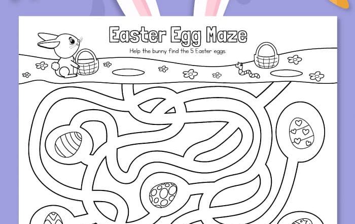 easter mazes for kids free printable