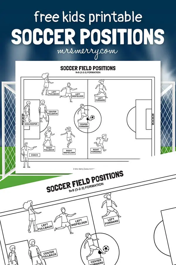 Printable Soccer Field Positions for Kids + Coloring Pages | Mrs. Merry