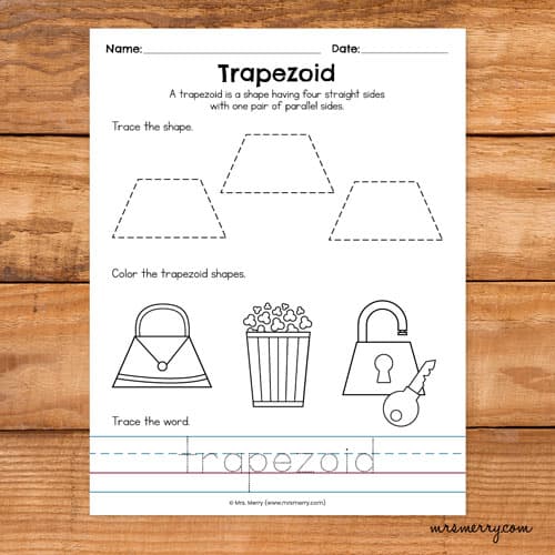first grade trapezoid worksheet