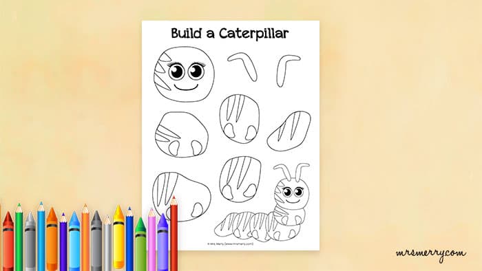 color caterpillar craft printable