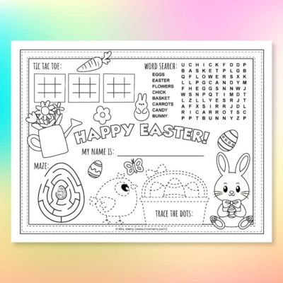 diy easter placemats for kids