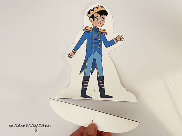 fold prince doll at base to stand
