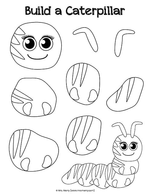 caterpillar template for kids