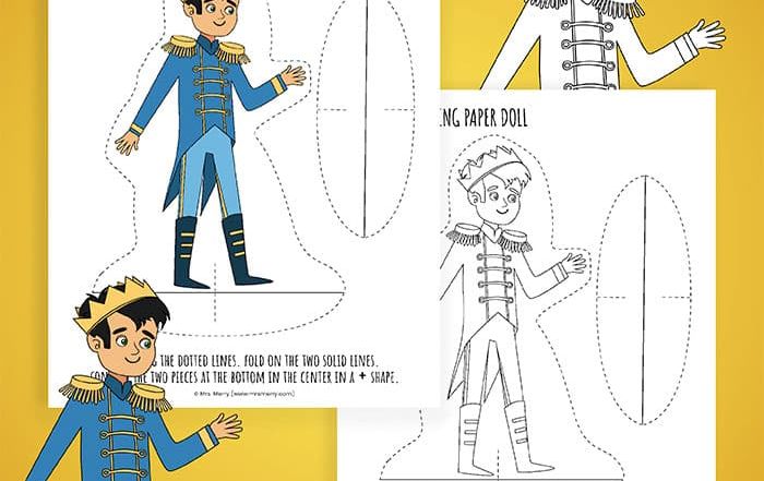 prince cut-out doll template