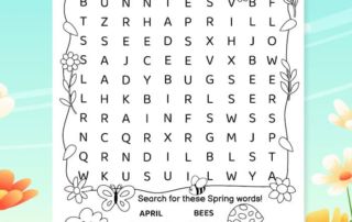 spring word search mrs. merry printable