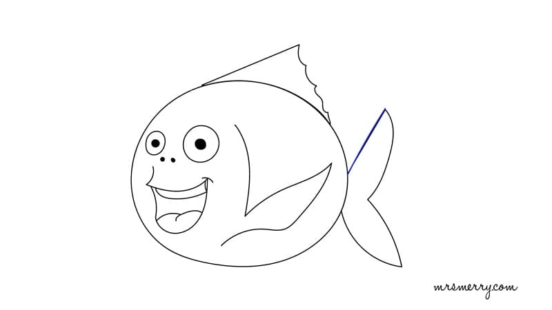 draw a fish tail