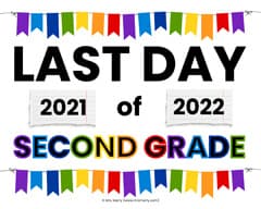 last day of 2nd grade printable