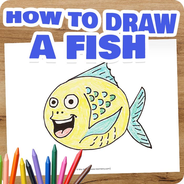 draw a fish for kids tutorial mrs. merry