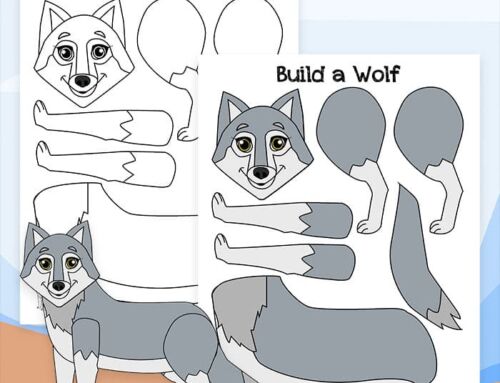 Free Printable Paper Wolf Craft for Kids